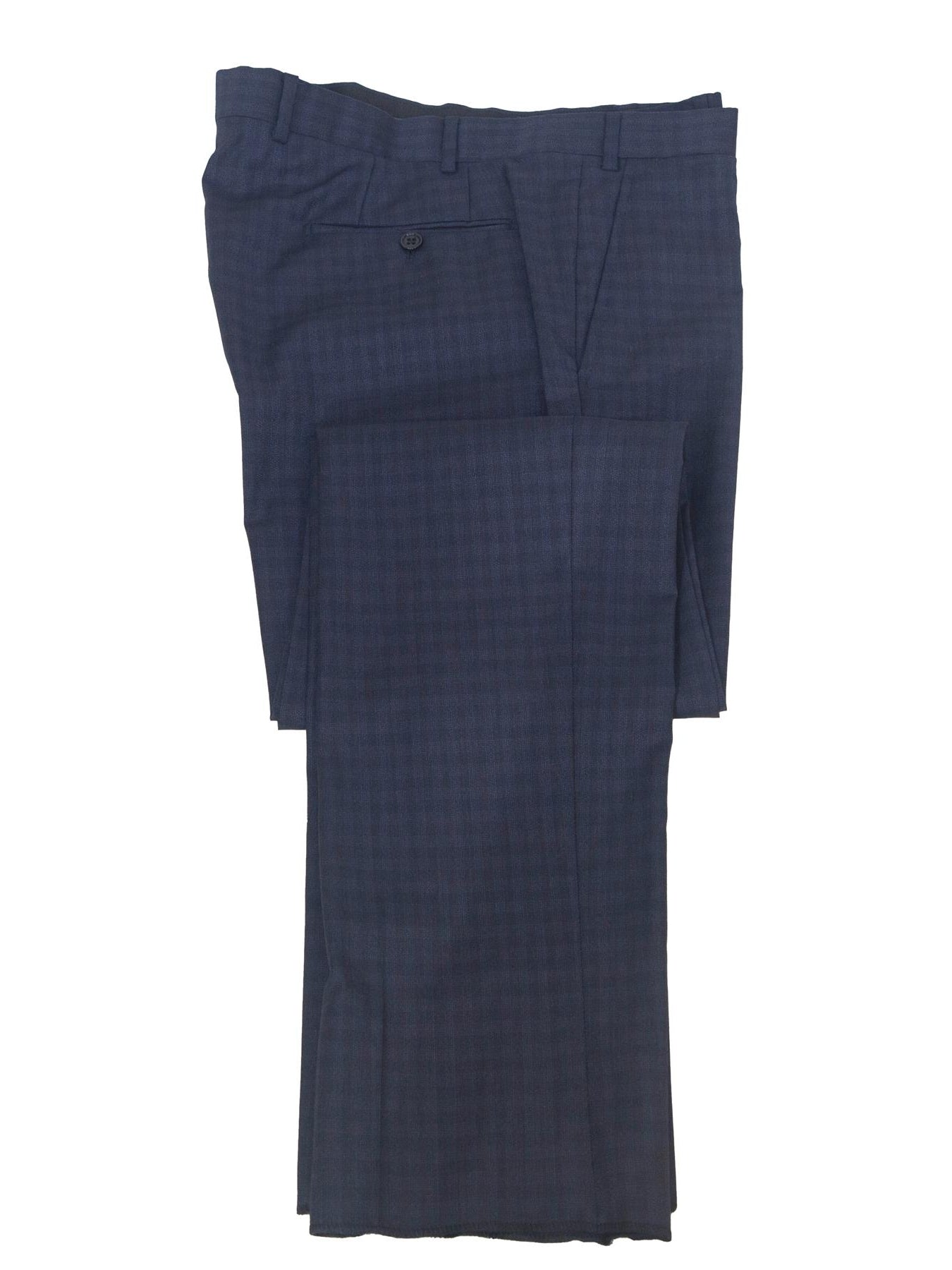 Armani Collezioni M-Line Mens 42R Navy Blue Check 2 Piece Suit