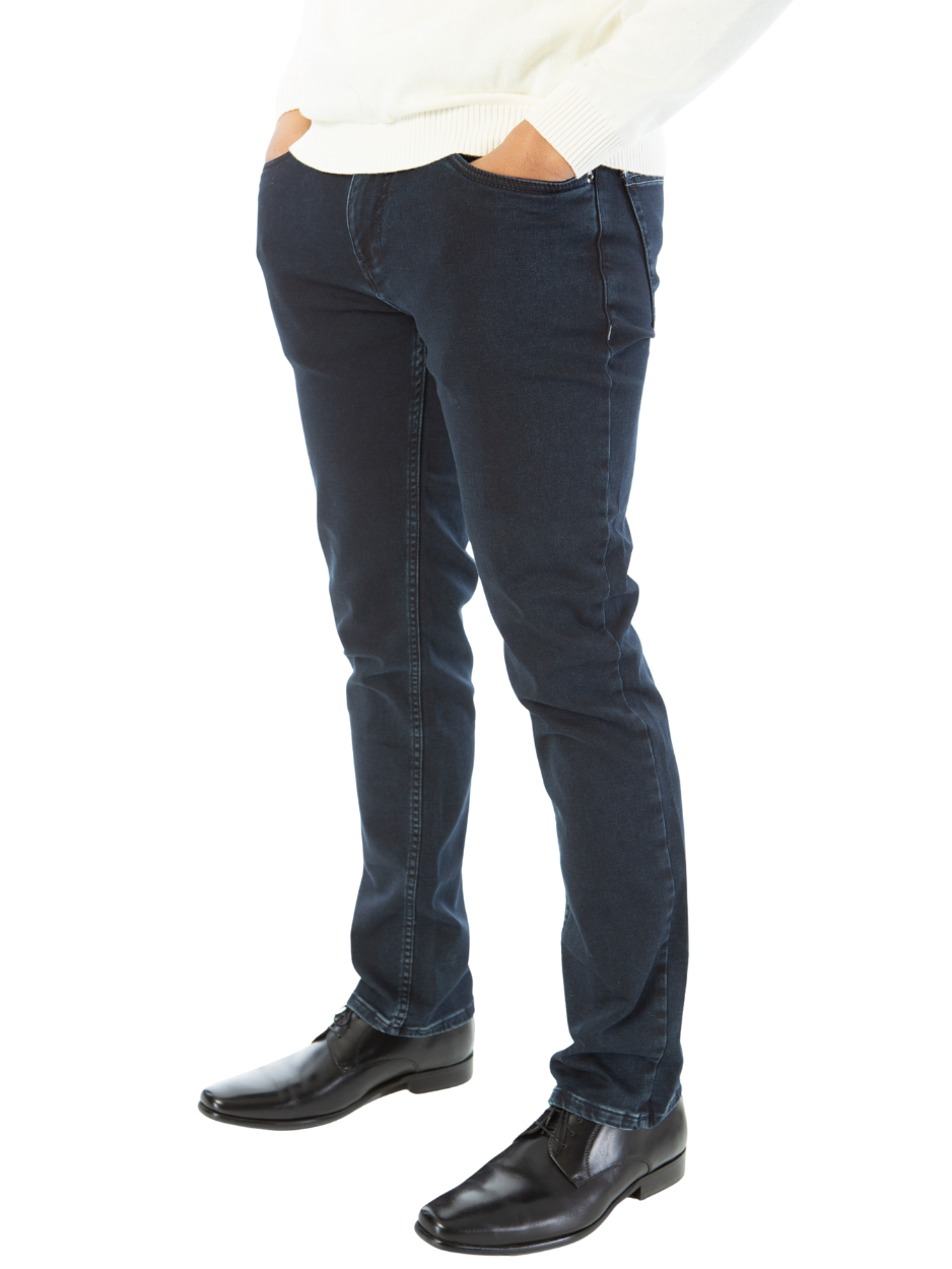 Montreux Mens Slim Fit Navy Blue 5 Pocket Stretch Jeans