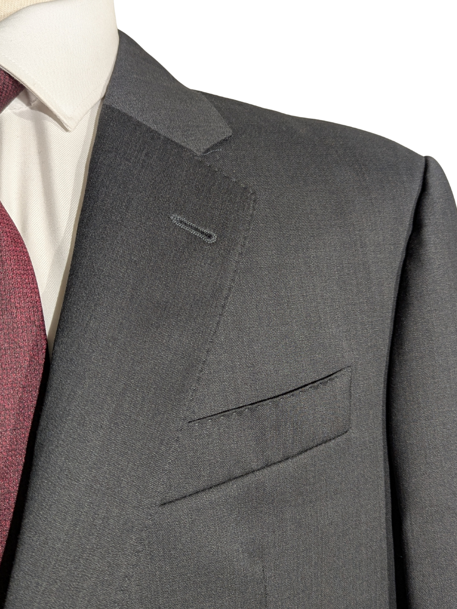Armani Collezioni Charcoal Grey G-Line Notch Lapel Slim Fit 2 Button Wool Suit - 42R