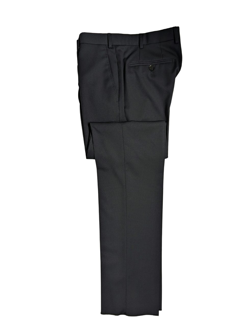 Armani Collezioni Men’s Black M-Line Three Piece Notch Lapel Suit with Vest 40R