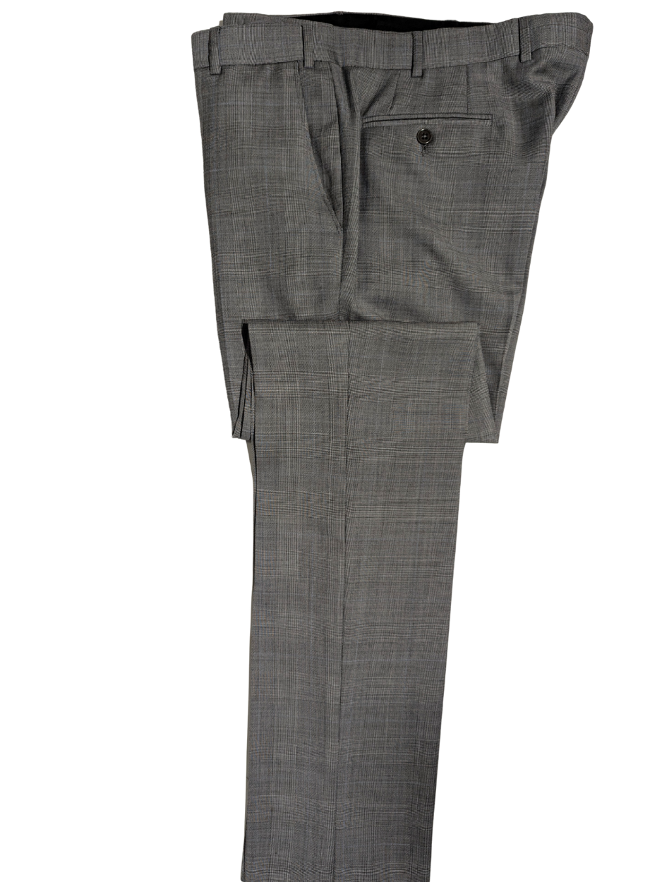 Armani Collezioni Gray Plaid Classic Fit Notch Lapel 2 Button Wool Suit 42R