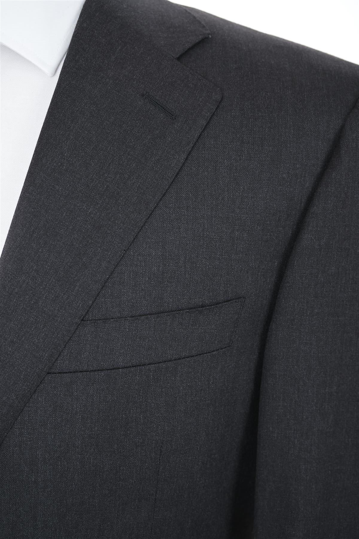 Canali 1934 Mens Charcoal Grey 46L Drop 7 100% Wool 2 Piece Suit