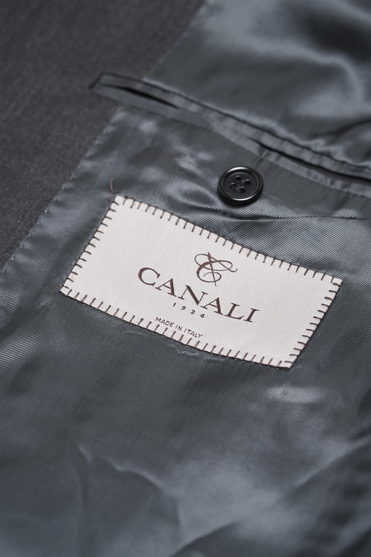 Canali 1934 Mens Charcoal Grey 46L Drop 7 100% Wool 2 Piece Suit