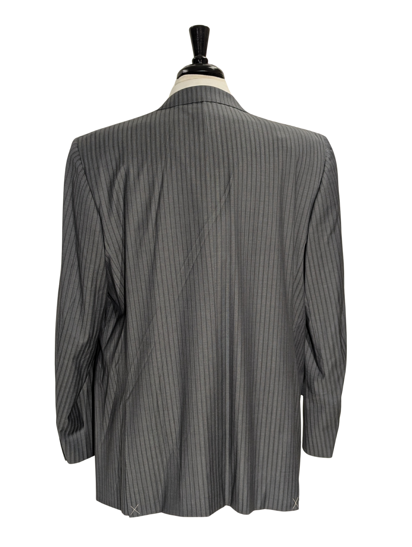 Canali Gray Pinstriped 100% Wool Suit 50L