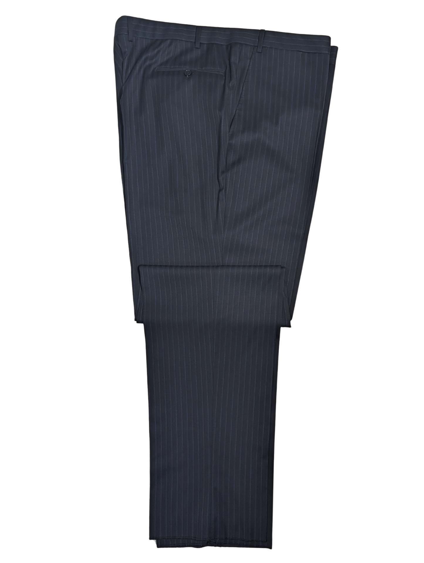Canali Navy Pinstriped 100% Wool 2 Button Suit 50L