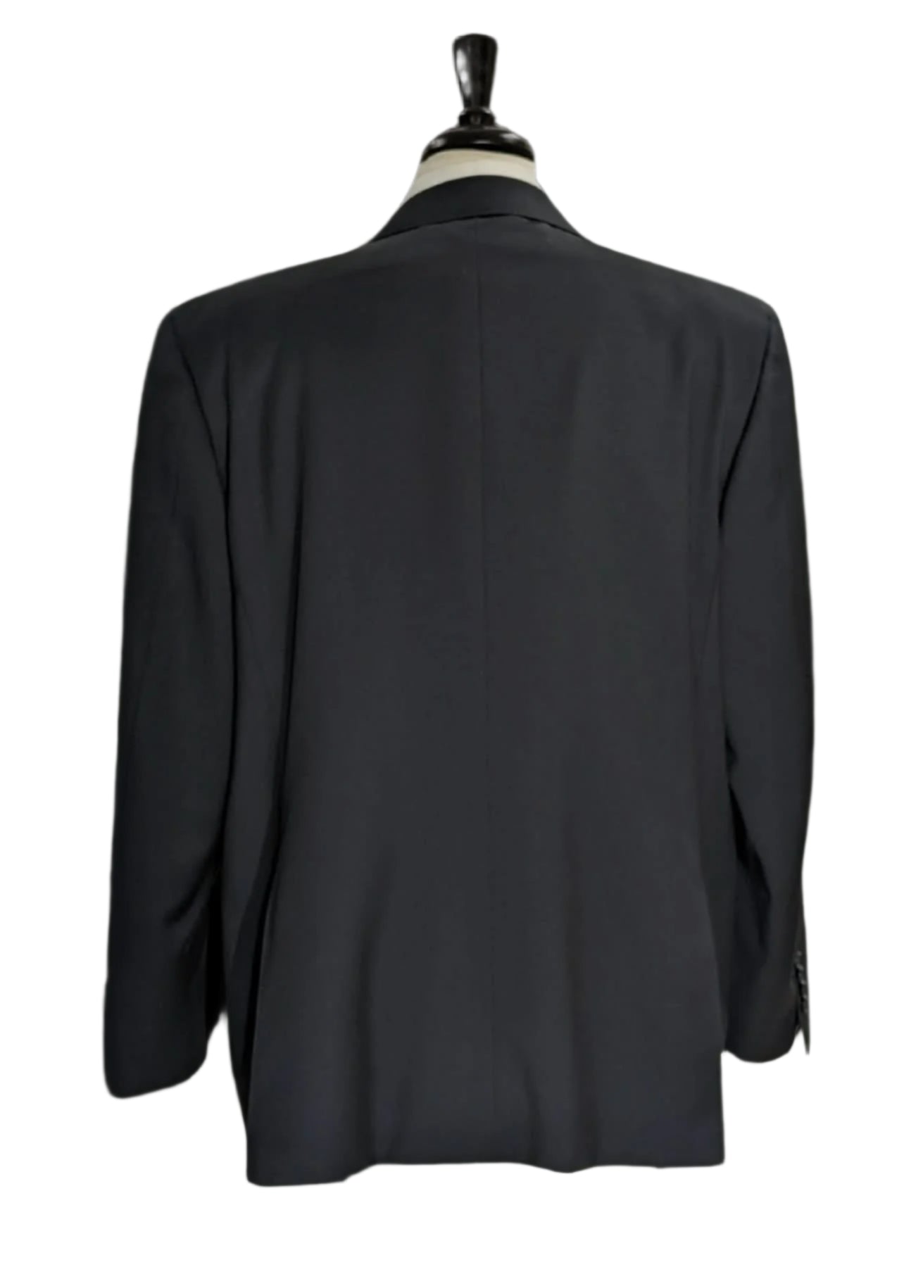 Canali Men's Solid Navy 100% Wool Suit 46R