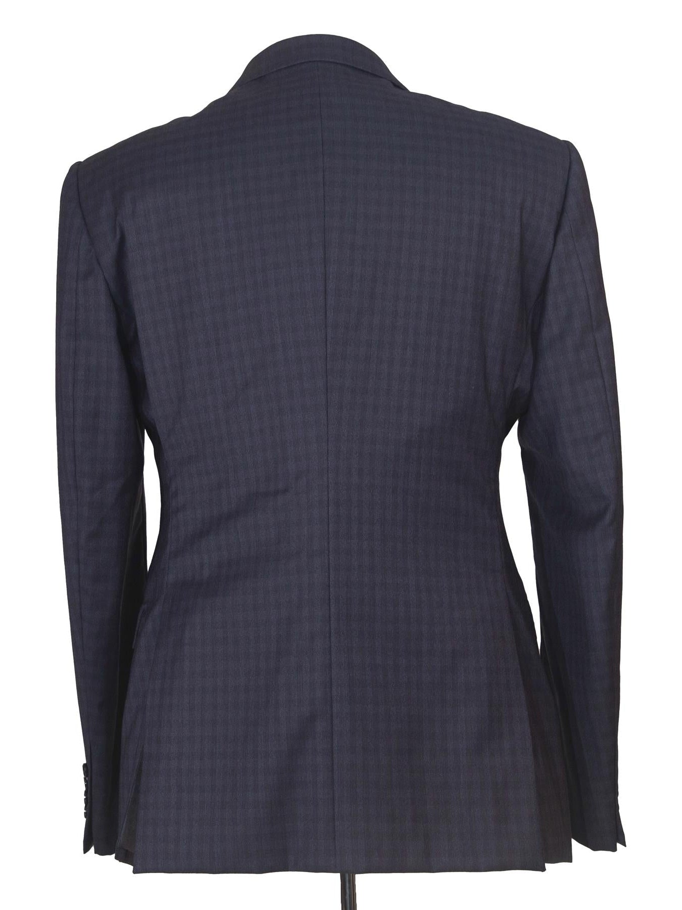 Armani Collezioni M-Line Mens 42R Navy Blue Check 2 Piece Suit
