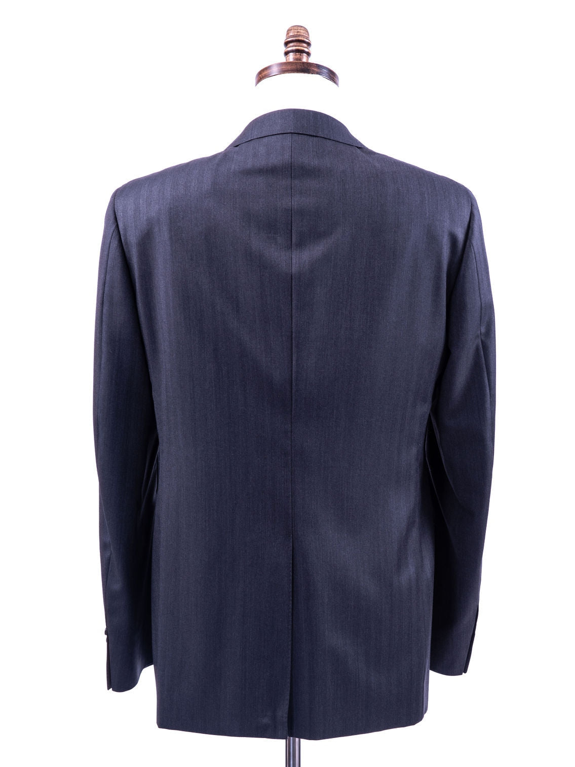 Canali Mens Charcoal Gray Herringbone 42R Drop 8 100% Wool 2 Button 2 Piece Suit