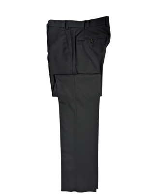 Armani Collezioni Solid Dark Blue M-Line Notch Lapel Modern Fit 2 Button Wool Suit - 44R