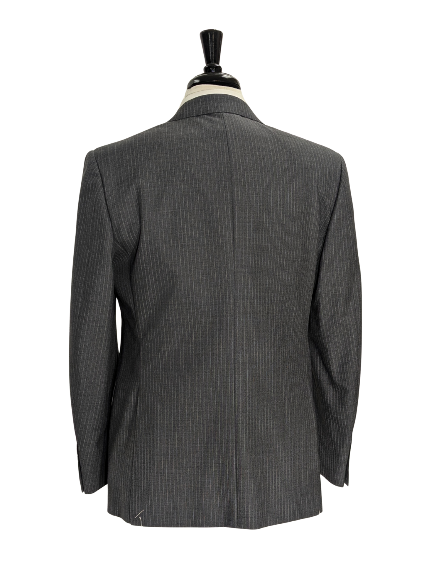 Canali Dark Gray Pinstriped 100% Wool Suit 40R