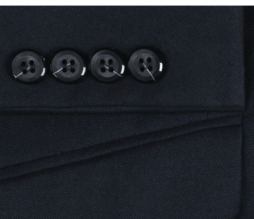 Raphael Men’s Slim Fit Notch Lapel Dark Navy Two Button Suit