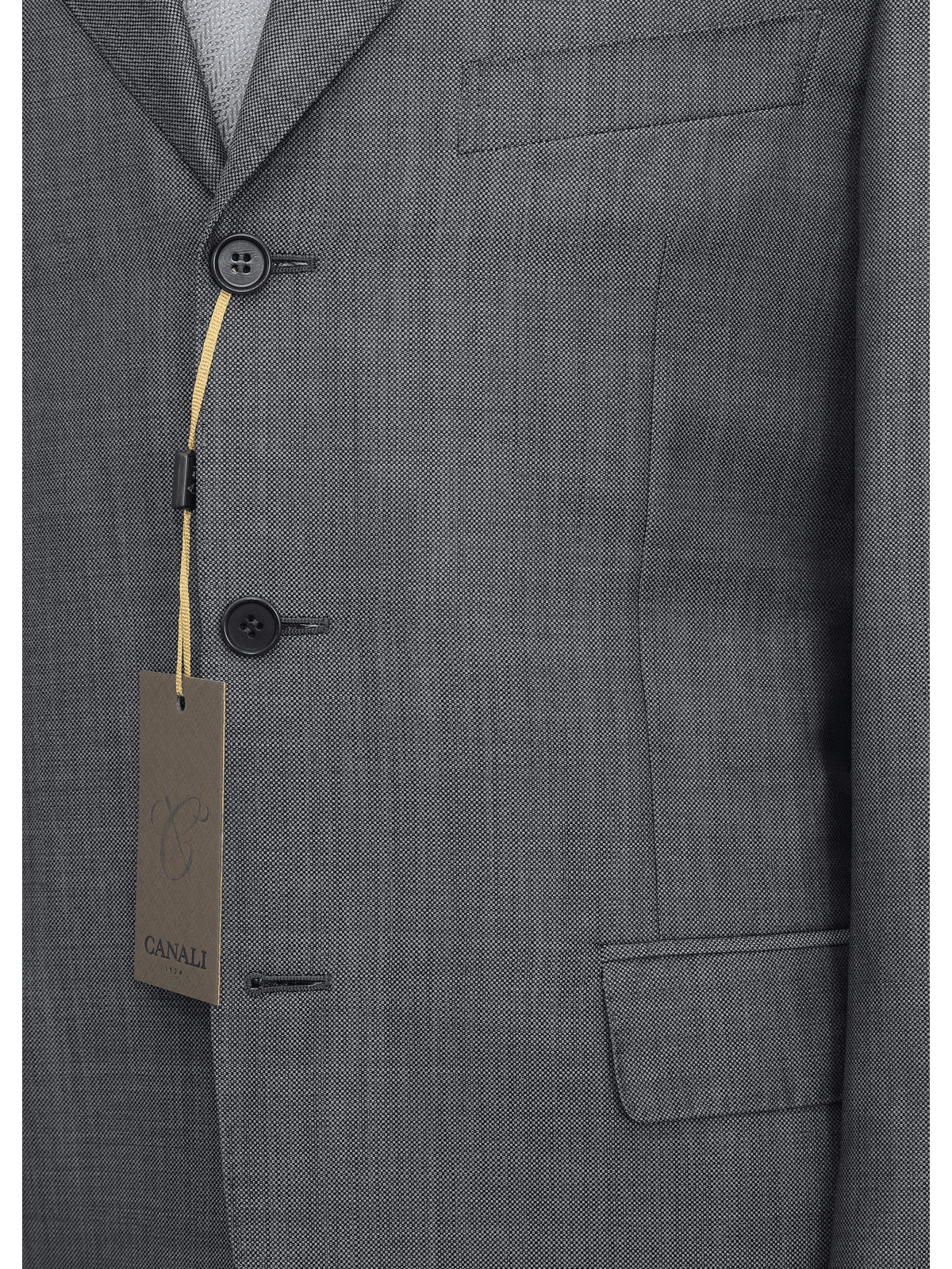 Canali Mens 38r 48 Drop 7 Modern Fit Medium Gray Three Button Wool Suit