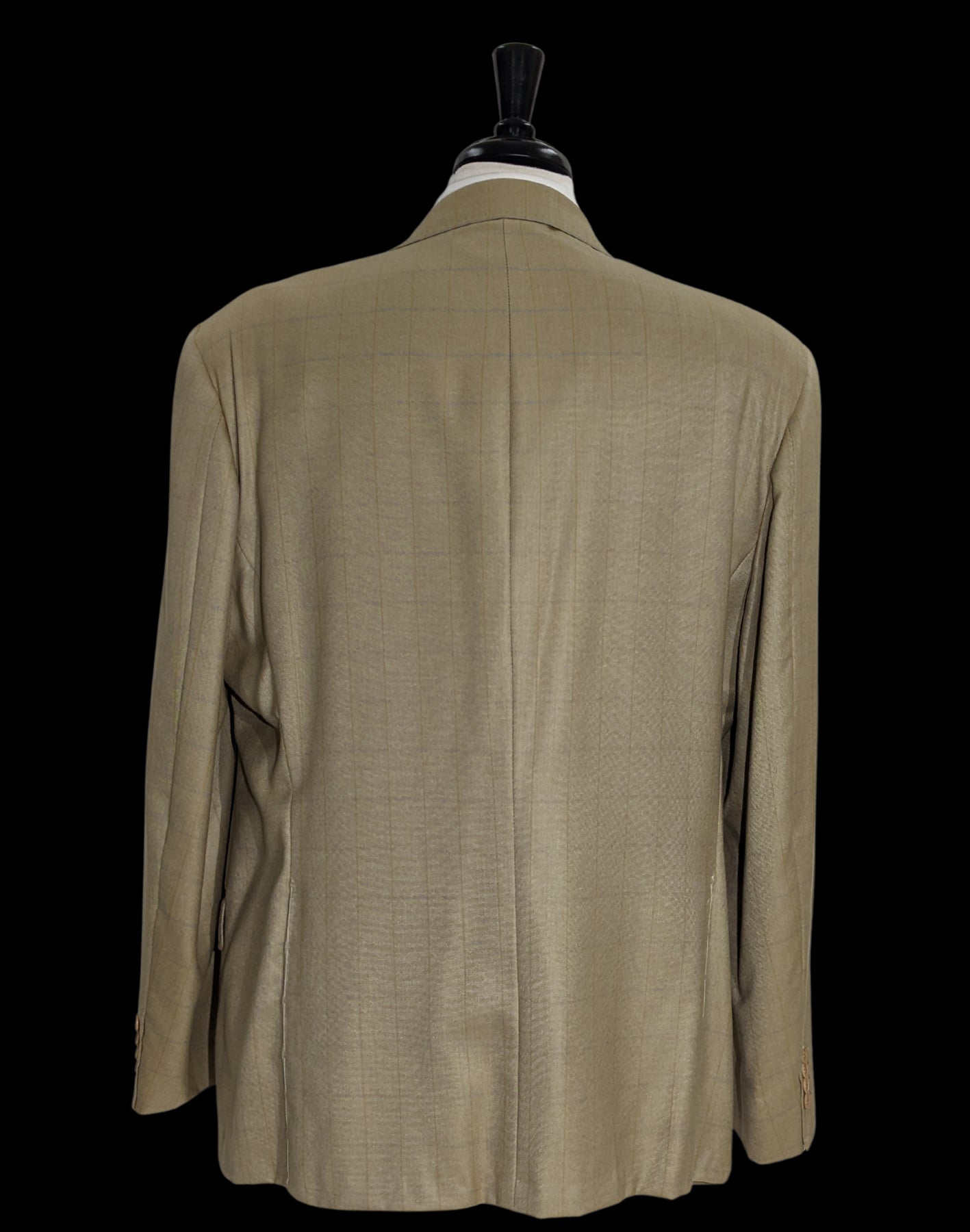 Sartoria Partenopea Men’s Green Windowpane 100% Cashmere Sportcoat 50R