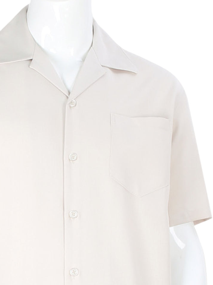 Apollo King Royal Diamond Tan Classic Fit Short Sleeve 2 Piece Walking Suit