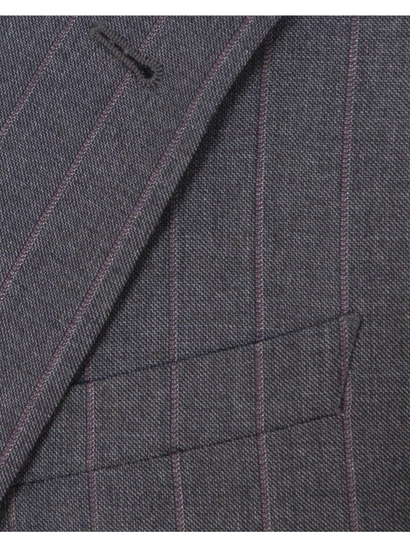 Armani Collezioni Mens 42R Gray Striped Wool Blend 2 Piece Suit