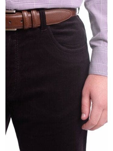 Mens Modern Fit Solid Purple Corduroy Five Pocket Cotton Jean Pants