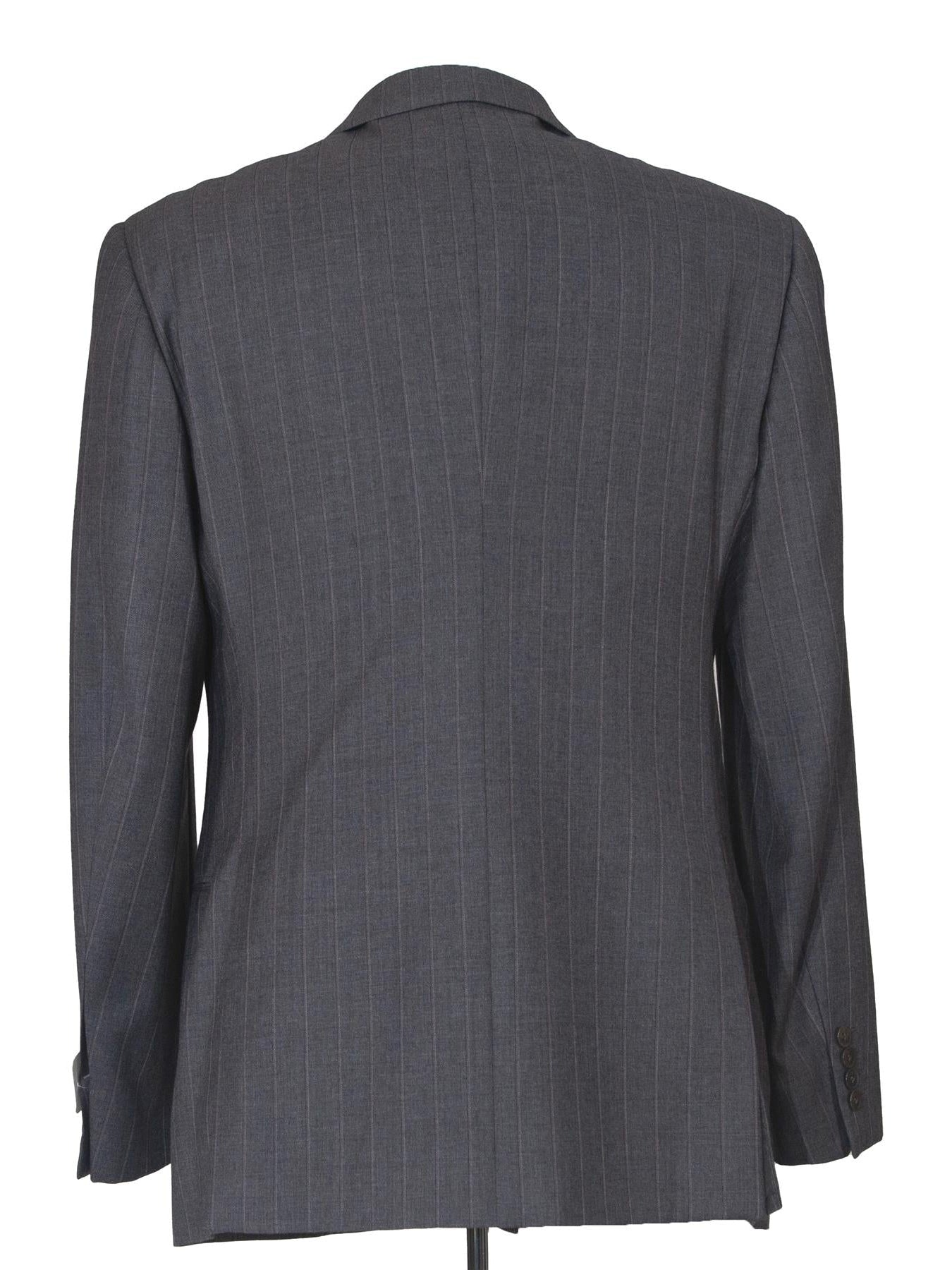 Armani Collezioni Mens 42R Gray Striped Wool Blend 2 Piece Suit