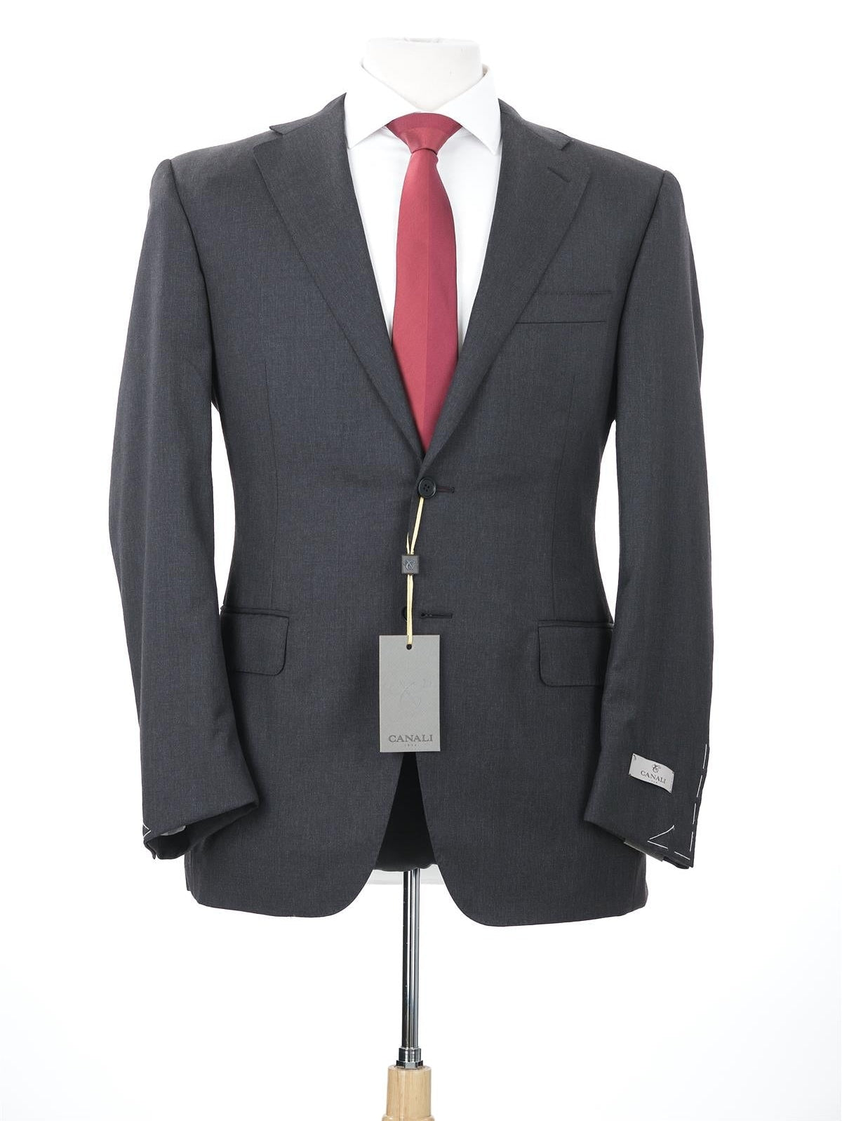 Canali 1934 Mens 40R Drop 7 Charcoal Gray 100% Wool Modern Fit 2 Piece Suit