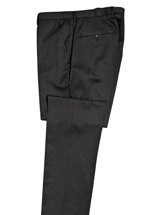 Hugo Boss Guabello collection Textured Black Water Repellent Wool 2-Button Suit - 40R