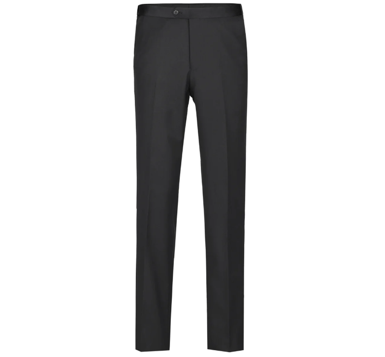 Raphael Solid Black Classic Fit One Button Peak Lapel Tuxedo Suit