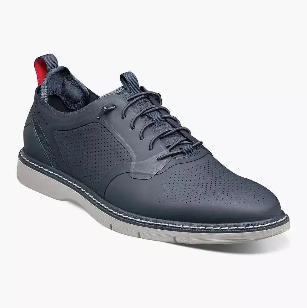 Stacy Adams Synchro Mens Navy Leather Lace Up Sneakers Casual Shoes