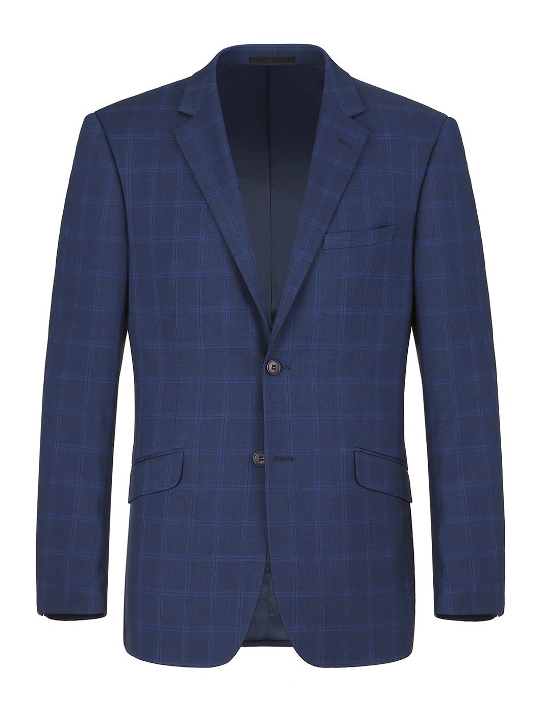 Men's Slim Fit 2-Piece Single Breasted Check Dress Suit