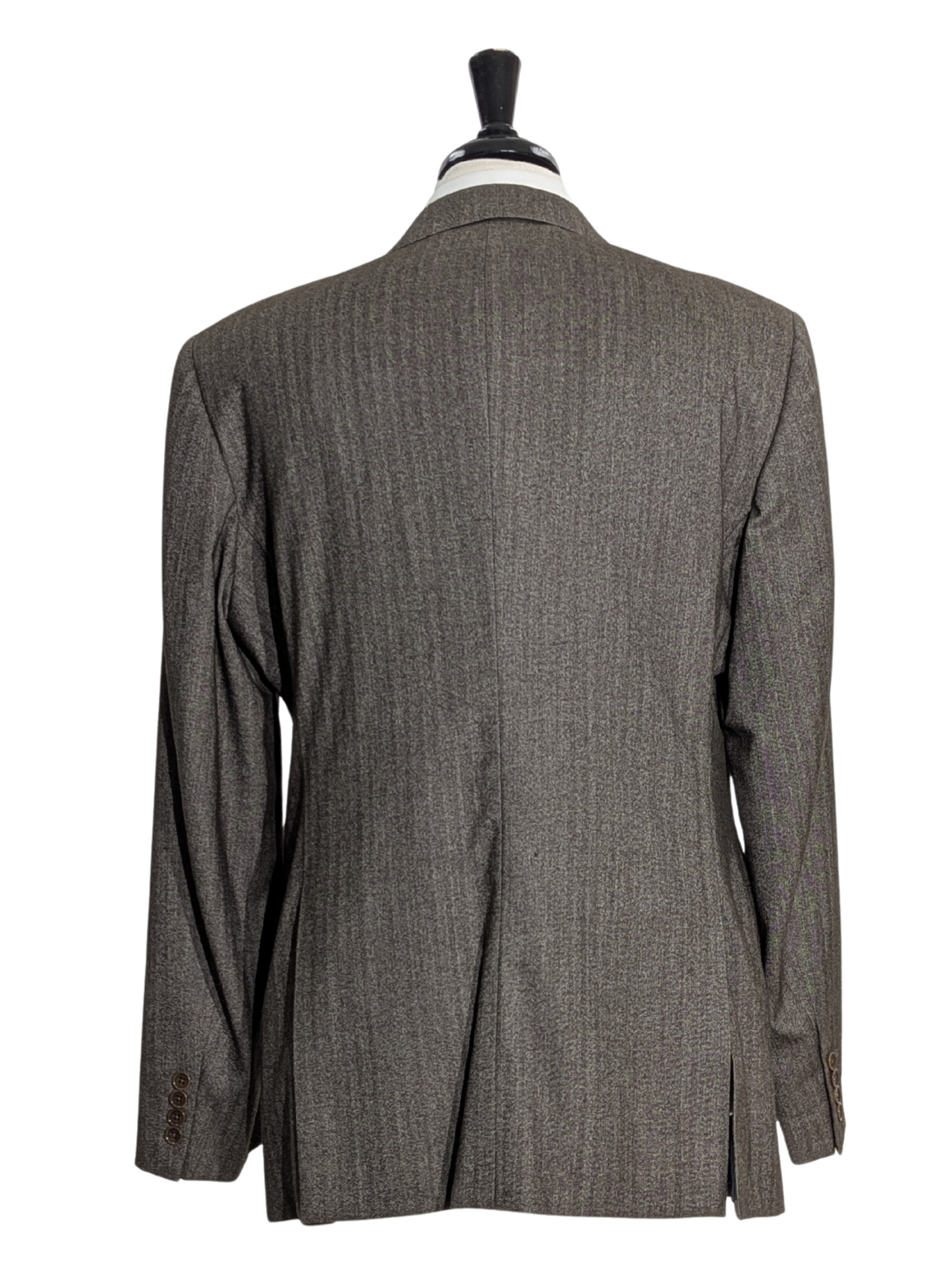 Armani Collezioni Rosy Brown Herringbone Notch Lapel Wool Blend 2-Button Suit - 46R