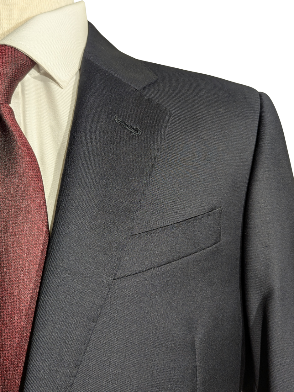 Armani Collezioni Navy Blue G-Line Notch Lapel Slim Fit 2 Button Wool Suit 40R