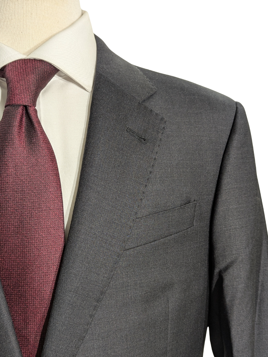 Armani Collezioni Charcoal Grey G-Line Notch Lapel Slim Fit 2 Button Wool Suit 42R