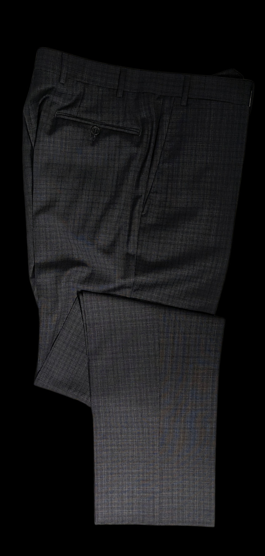 Canali 1934 Men's Gray Fine Check Pattern Classic Fit 100% Wool Suit 40R