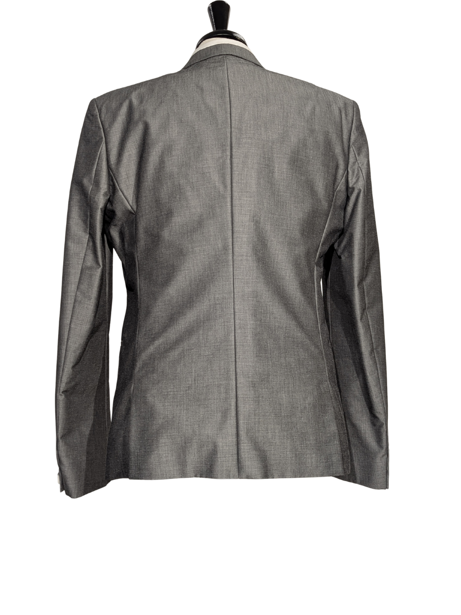 Hugo Boss Light Gray Shawl Lapel Single-Button Cotton Blend Tuxedo 42R