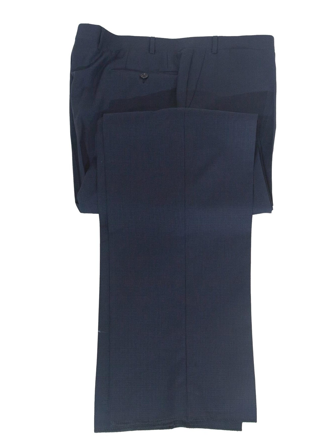 Canali 1934 Mens 48R Drop 7 Navy Blue Check 100% Wool 2 Piece Suit
