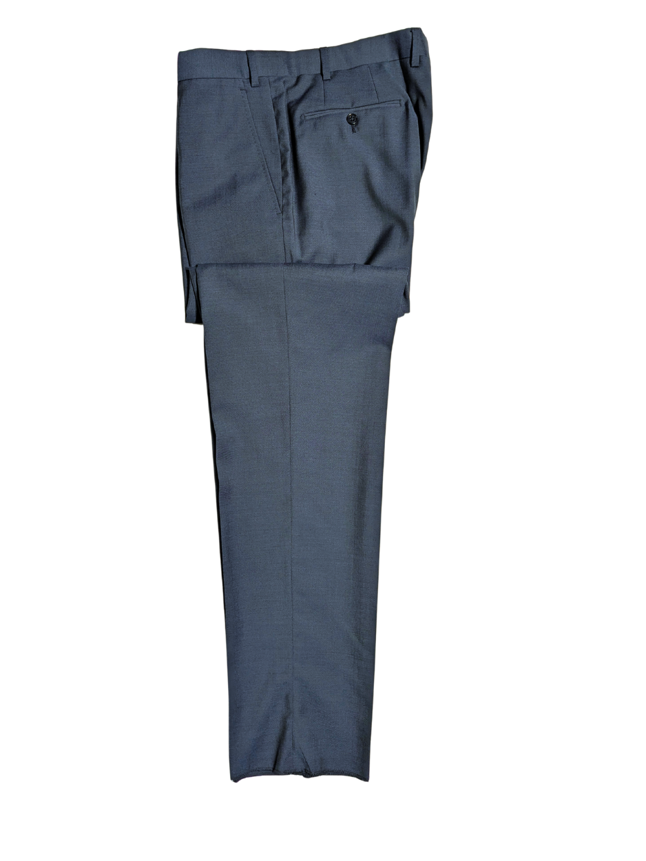 Emporio Armani Textured Blue Notch Lapel G-Line Two Button Suit 44R