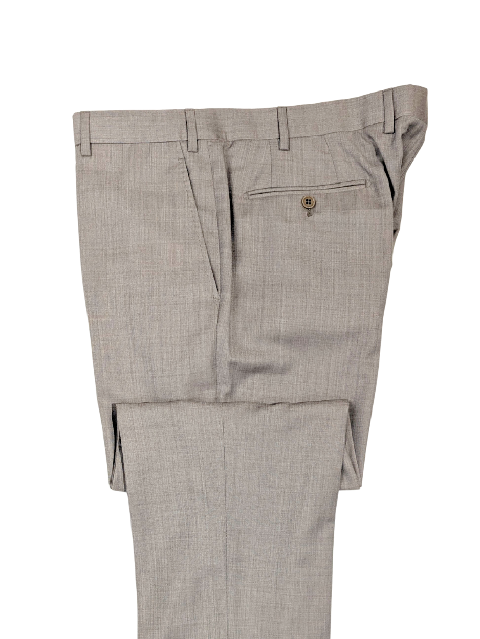 Armani Collezioni Light Gray G-Line Textured Two-Button Notch Lapel Wool Blend Suit 44R