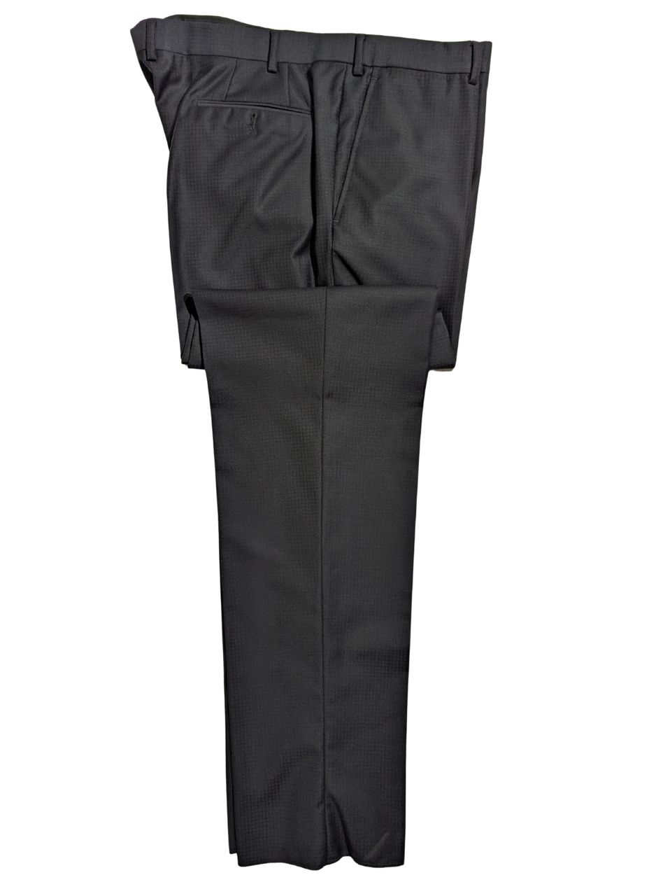 Armani Collezioni G Line Navy Microcheck Slim Fit Wool 2-Button Suit 44R
