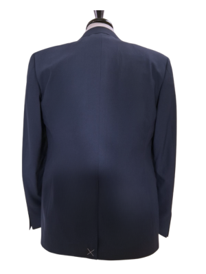 Canali Solid Navy 3-piece 100% Wool Suit 38R