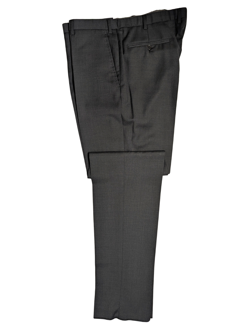 Emporio Armani Solid Charcoal Gray M-Line Modern Fit Notch Lapel 2 Button Wool Suit 46R