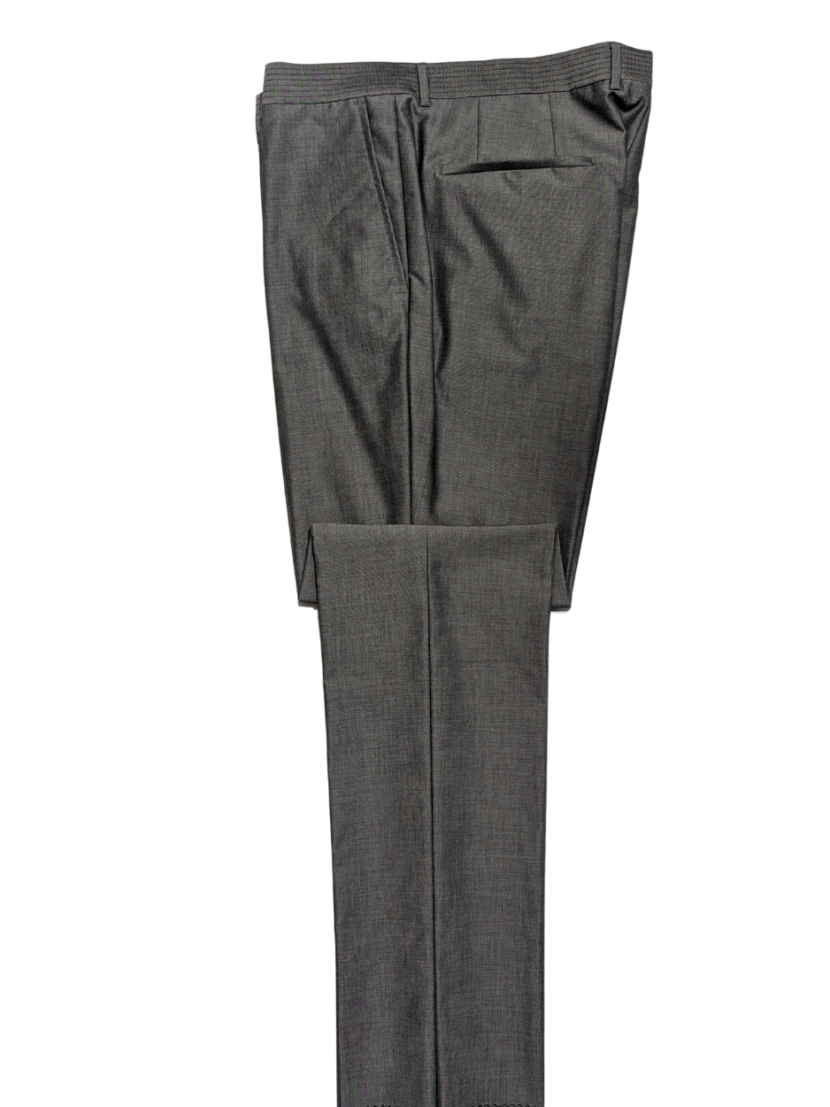 Hugo Boss Light Gray Shawl Lapel Single-Button Cotton Blend Tuxedo 42R