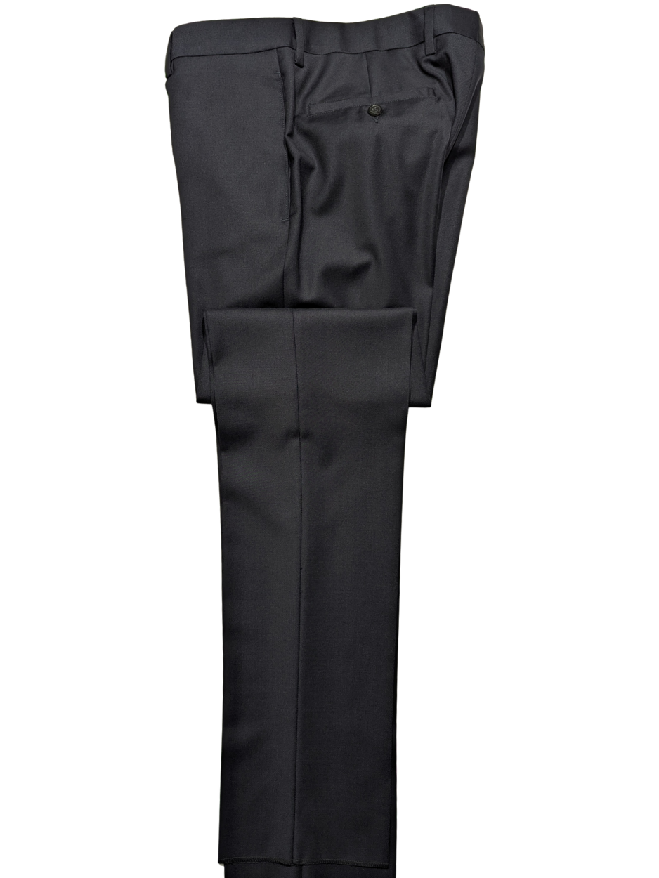 Emporio Armani Solid Navy Blue Classic Fit Notch Lapel 2 Button Wool Suit 38R