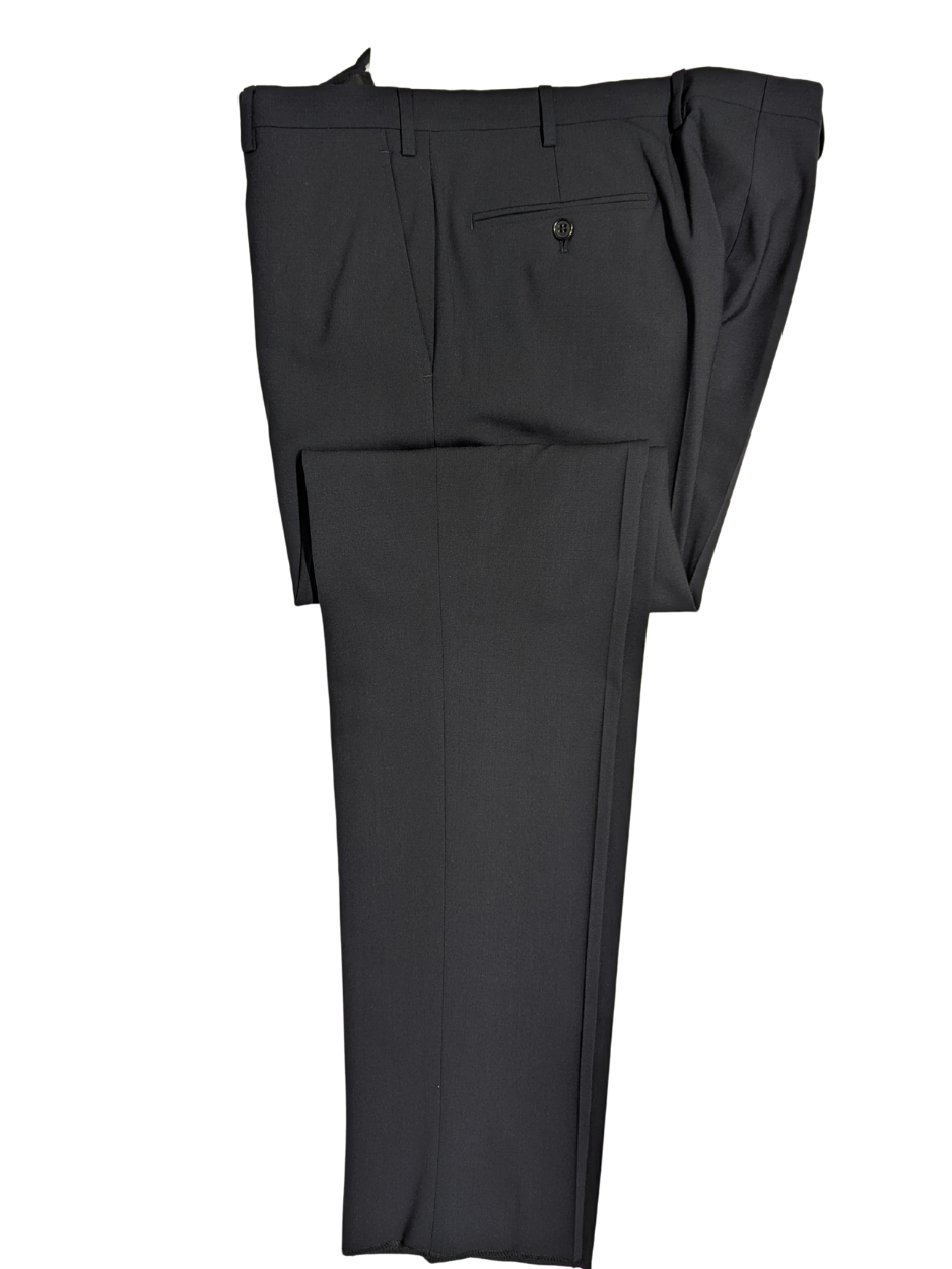 Armani Collezioni Black Textured M-Line Modern Fit Peak Lapel 2 Button Wool Suit 40R