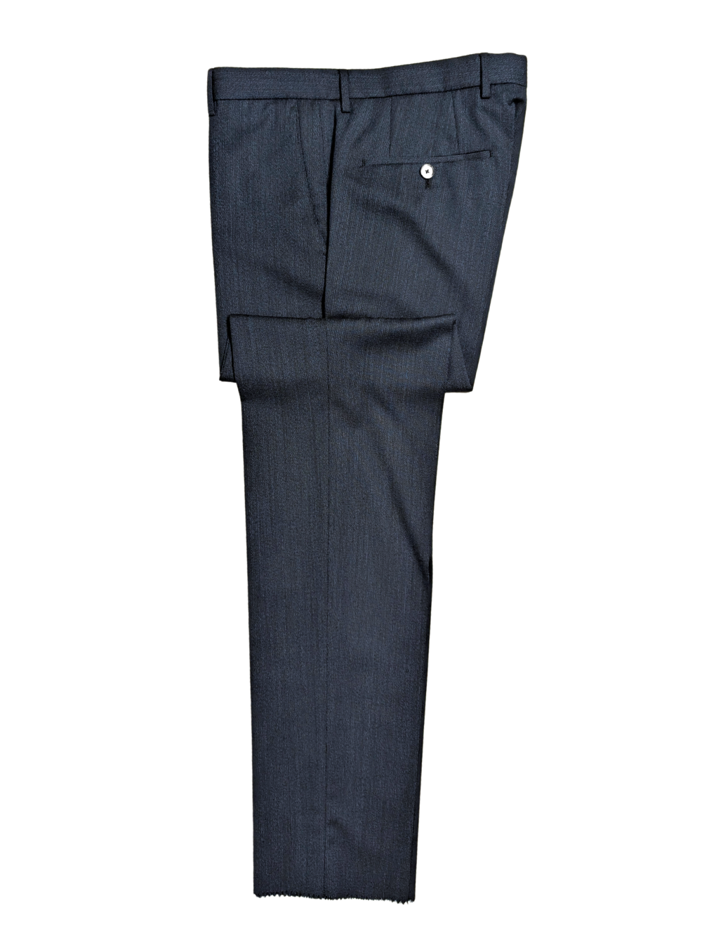 Hugo Boss Super 120s Navy Blue Textured Notch Lapels Slim Fit Wool 2-Button Suit - 38R