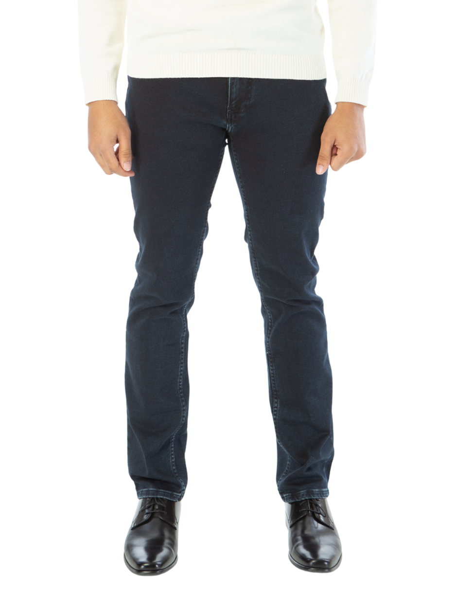 Montreux Mens Slim Fit Navy Blue 5 Pocket Stretch Jeans