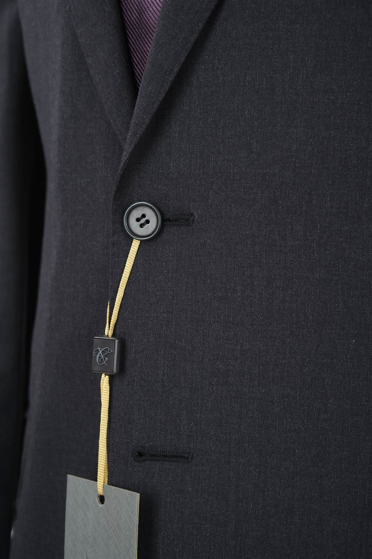 Canali 1934 Mens Charcoal Grey 46L Drop 7 100% Wool 2 Piece Suit