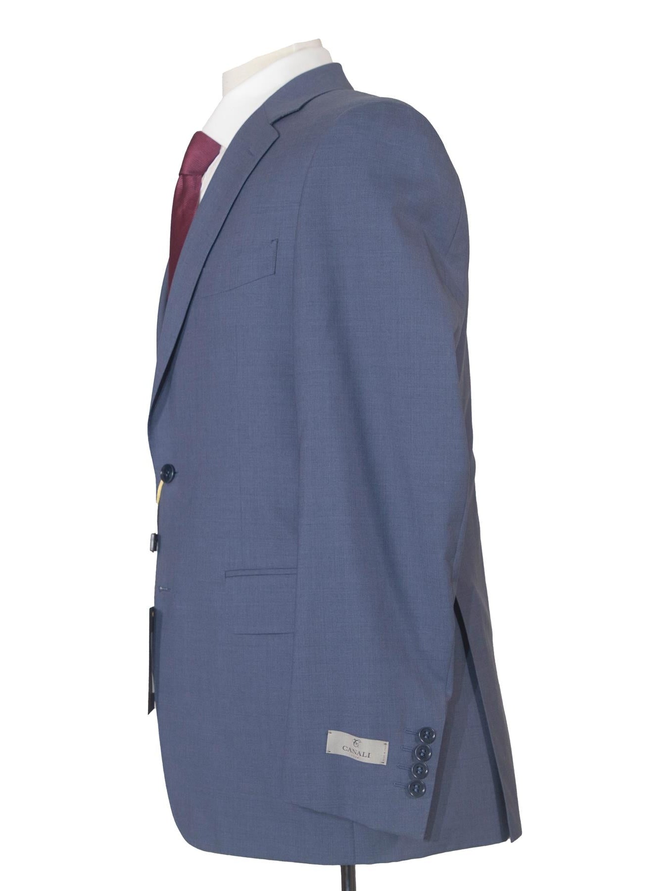 Canali Mens 38R Blue 100% Wool Classic Fit Two Piece Suit