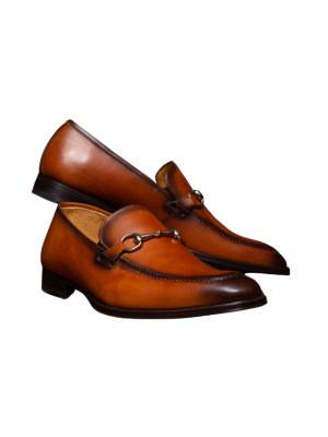 Mezlan Mens Whiskey Bit Loafer Leather Slip On Dress Shoes
