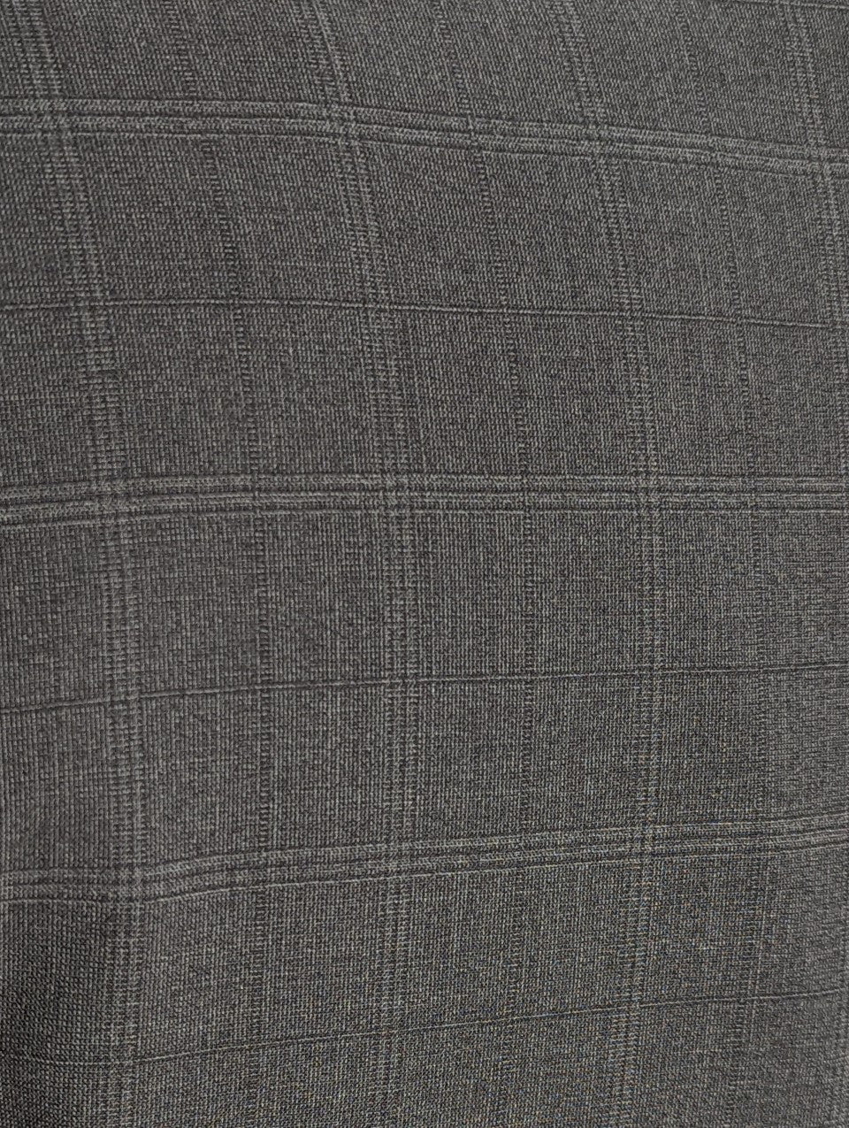 Canali Men's Charcoal Windowpane 100% Wool Suit 34S