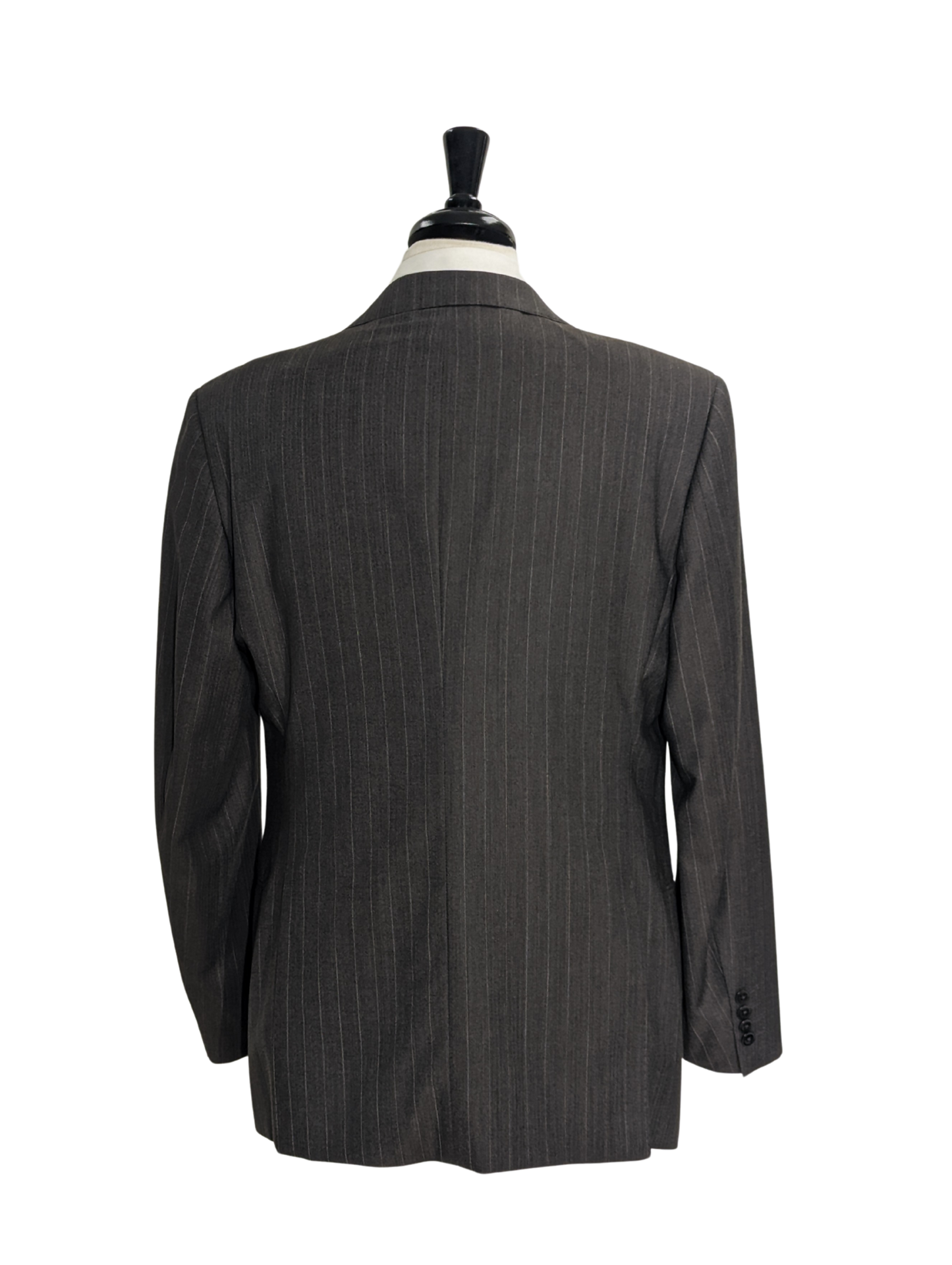 Armani Collezioni Charcoal Pinstripe 100% Wool Suit 42R