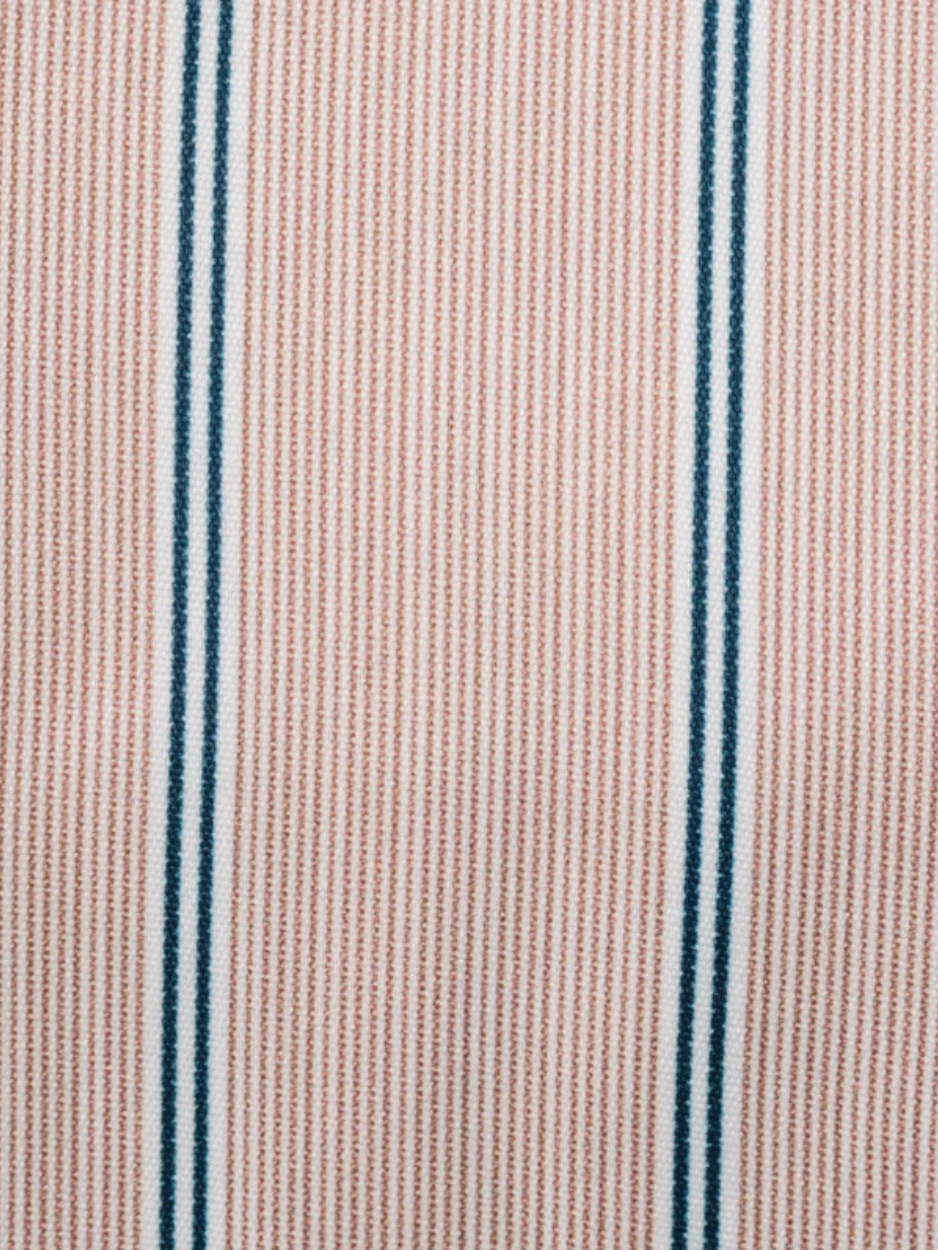 Steven Land Brown Stripe Spread Collar French Cuff Wrinkle & Shrink Free Dress Shirt