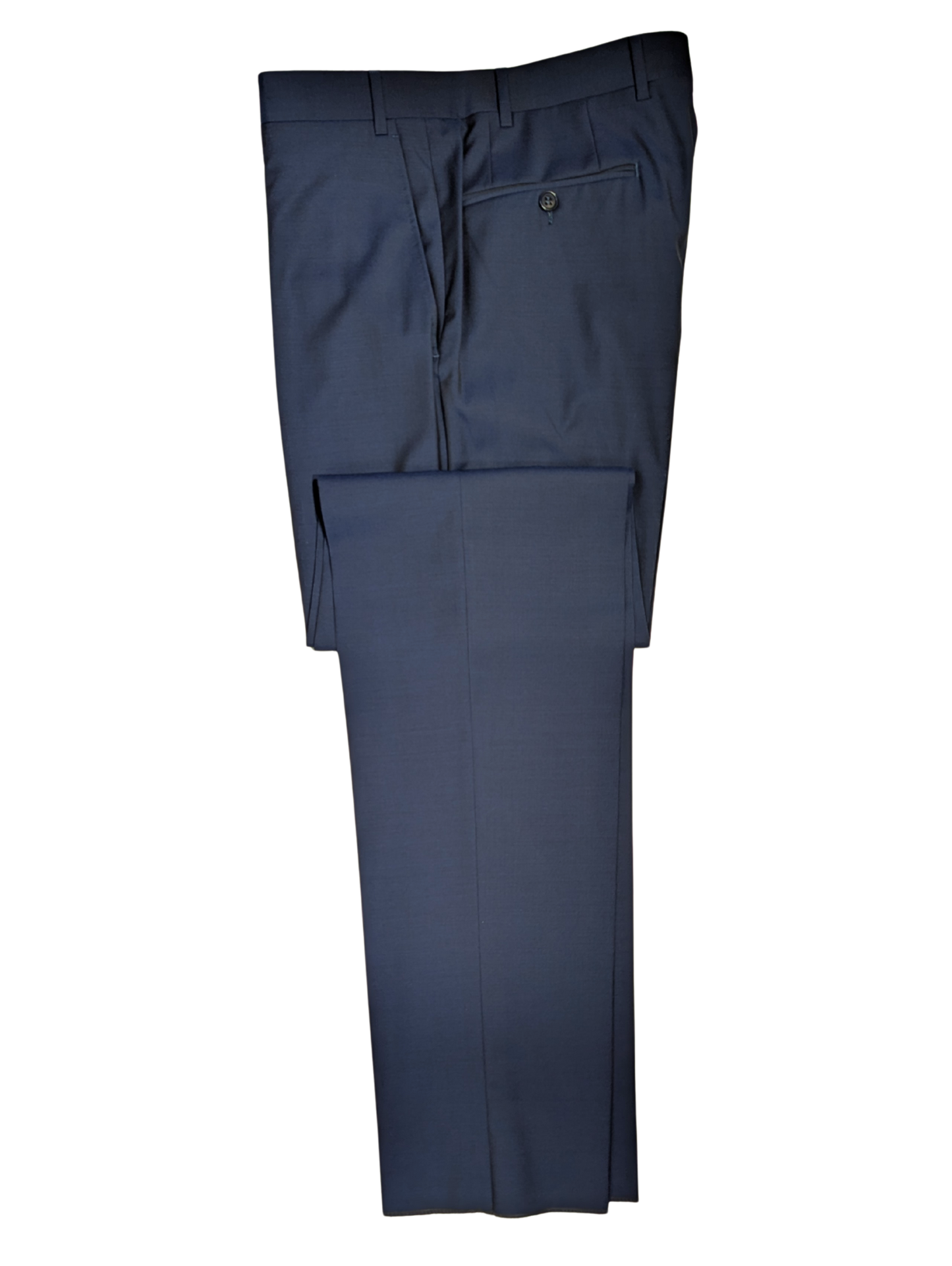 Canali Blue Sharkskin 100% Wool Suit 40L