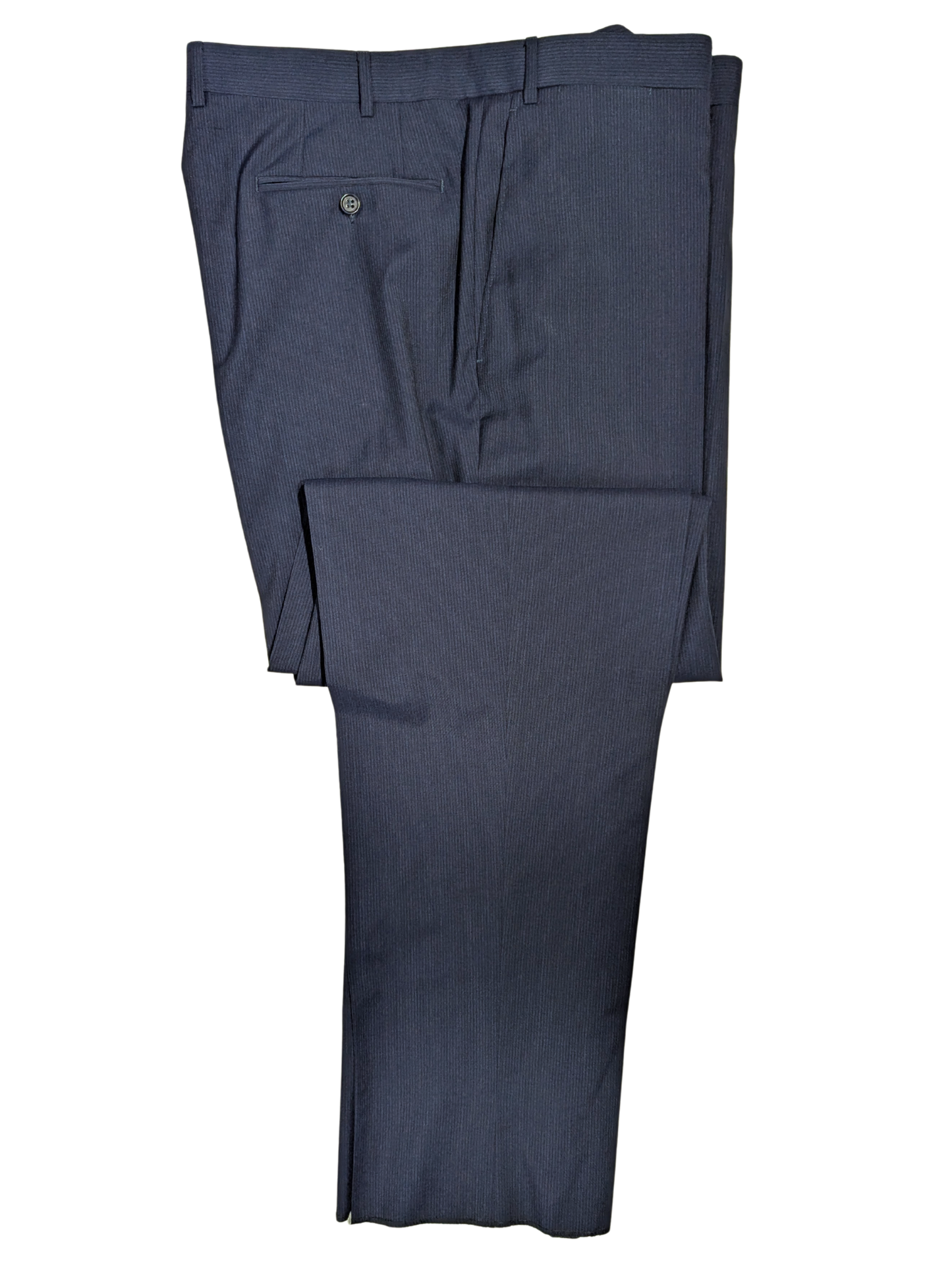 Canali Blue Pinstriped 100% Wool Suit 48R